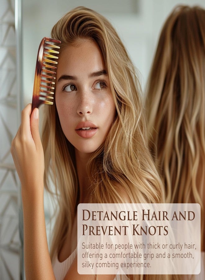 Zoolinn Anti-Frizz Wide-Tooth Comb for Wet & Dry Hair, Smooth Detangler Comb for Long, Thick Curly Hair - Image 2